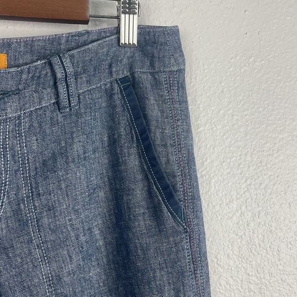 Anthropologie Pilcro and The Letterpress Linen Blend Wide Leg Pants 4 - Picture 4 of 11